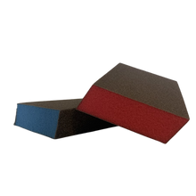 Load image into Gallery viewer, Manners Dual Angle Sanding Sponge Fine/Fine (RED)