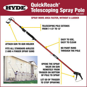 Hyde Quickreach Spray Pole 4.5ft-6.5ft