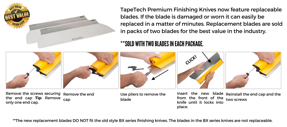 TapeTech 12in Premium Finishing Knife *NEW MannersBuildingProducts