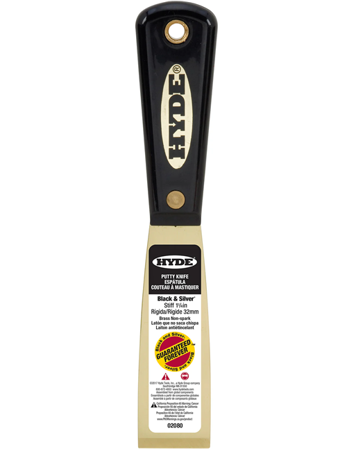 Hyde Stiff Brass Putty Knife 1 1 4in