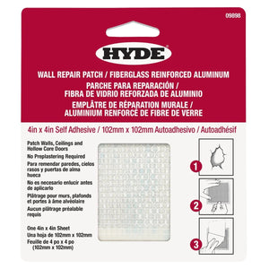 Hyde Self Adhesive Wall Patch 4in x 4in (100mm)