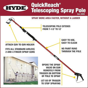 Hyde Quickreach Spray Pole 7.5ft-12ft