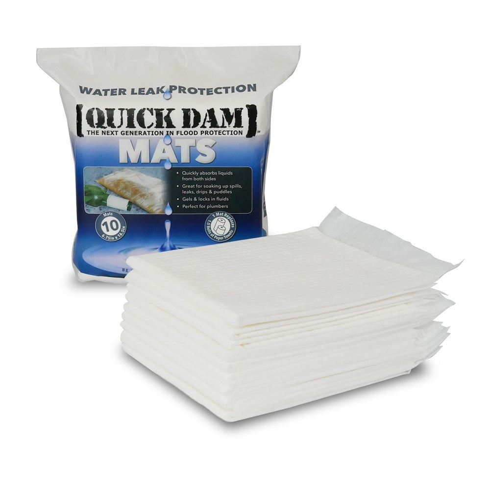 Quick Dam Mats 6.75in x 16.5in - 10pk